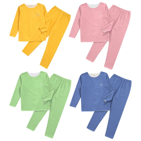 Kids Boys Girls Shirt And Pants Set Pyjama Top With Trousers Long Sleeve Warm