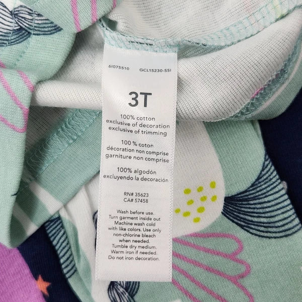 Just One You Girls 3T Unicorn Pajama Set 4-Piece Made By Carters Cotton