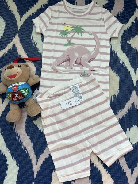 🌱ORGANIC🌱 Baby Gap | Pink Dino PJ Set Sz 6 yrs - +Loving Kindness Everyday