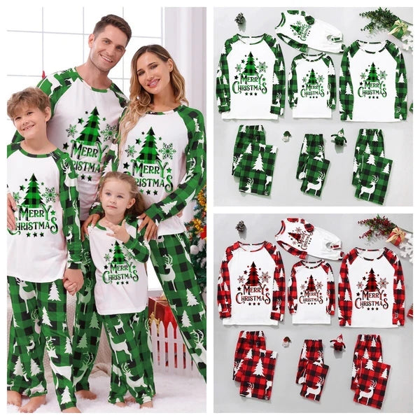 Christmas Family Matching Pyjamas Adults Kids Baby Xmas Tree Nightwear Sleepwear