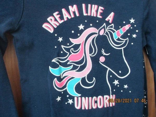 GIRLS MEMBERS MARK PAJAMA SET UNICORN SIZE 5T