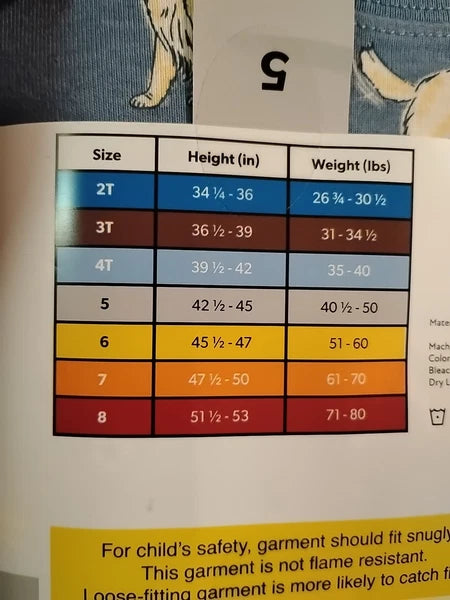 Member's Mark Toddler & Boys 4-Piece Organic Cotton Pajama Set Size 5