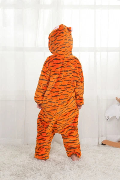 Kids Tigger Cartoon Animal Pajamas Sleepwear Party Cosplay Costume Suit UK