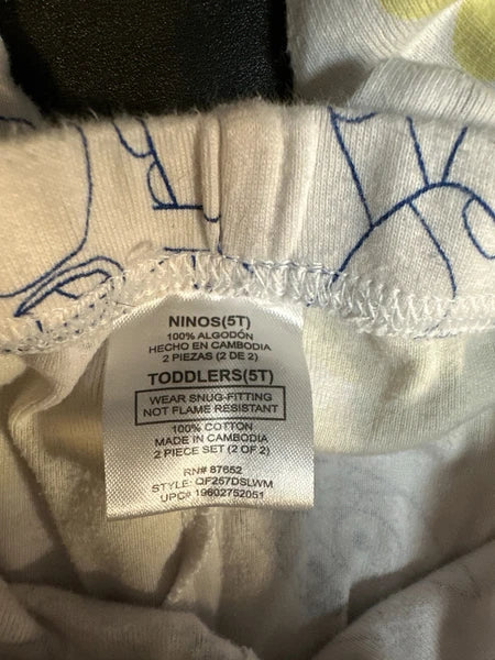 Bluey Toddler Pajamas Set 2pc Easter Size 5T Cotton Snug Fit Sleepwear