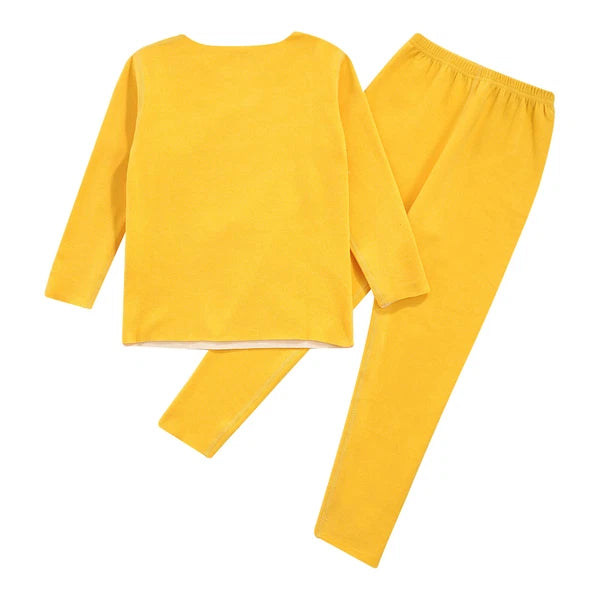 Kids Boys Girls Top With Trousers Cold Weather Loungewear Warm Homewear Pyjama