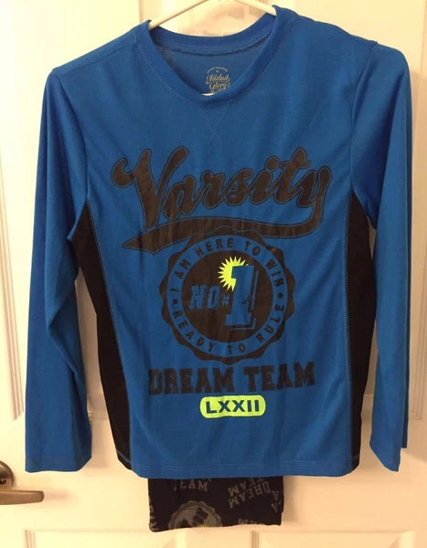 Faded Glory Boys 2 Piece Pajama Set L Sports, or  XS & L Varsity  NWT