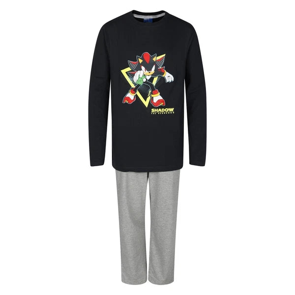 Boys Sonic Pyjamas Long Sleeve PJ Sets 6 to 15 Years Cartoon Game Night Wear
