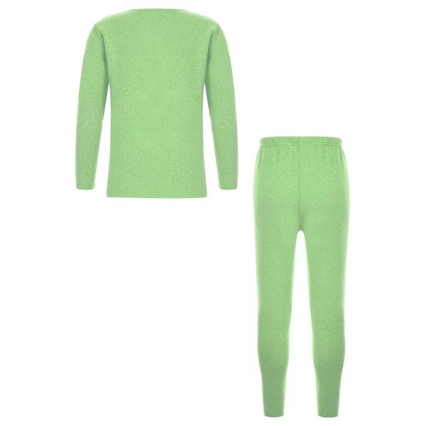 Kids Boys Girls Top With Trousers Cold Weather Loungewear Warm Homewear Pyjama