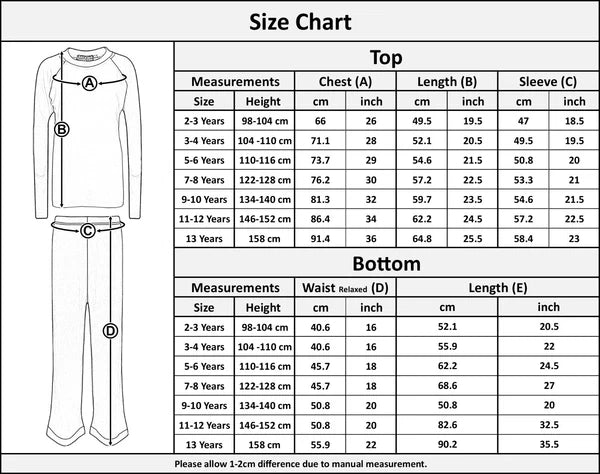 Kids Girls PJ's " #SELFIE " Printed Stylish Royal Pyjamas Loungewears 5-13 Years