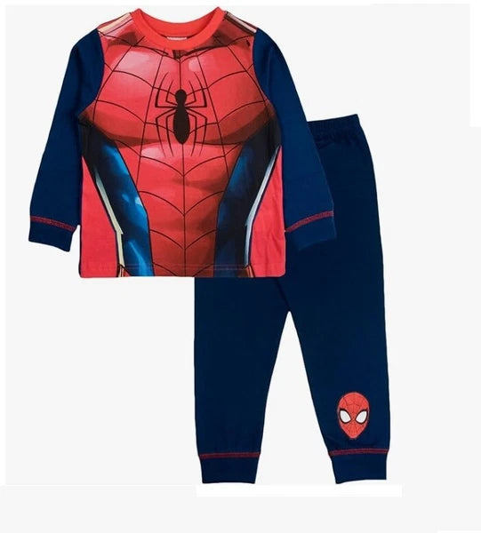 Boys Spiderman Pyjamas Marvel Dress Up Muscle Suit Age 2-8 Years World Book Day