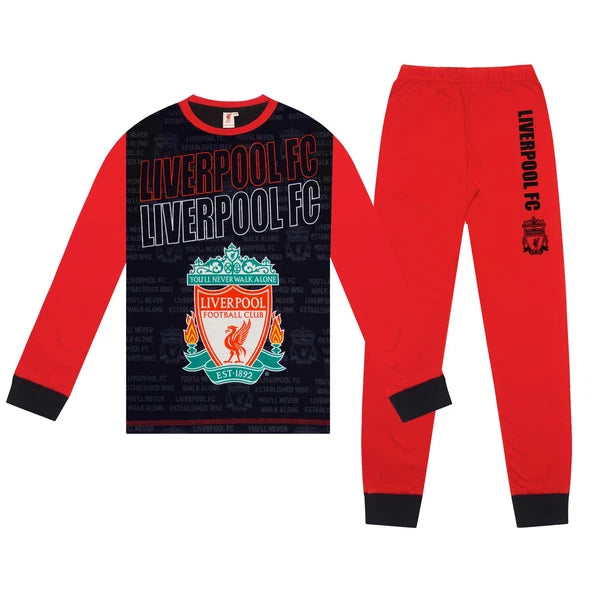 Liverpool FC Boys Pyjamas Long Sublimation Kids OFFICIAL Football Gift