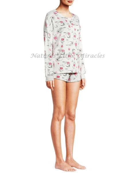 Disney Winnie The Pooh Bear Womens Pajamas Size M-XL Set Eeyore Shirt Shorts NWT