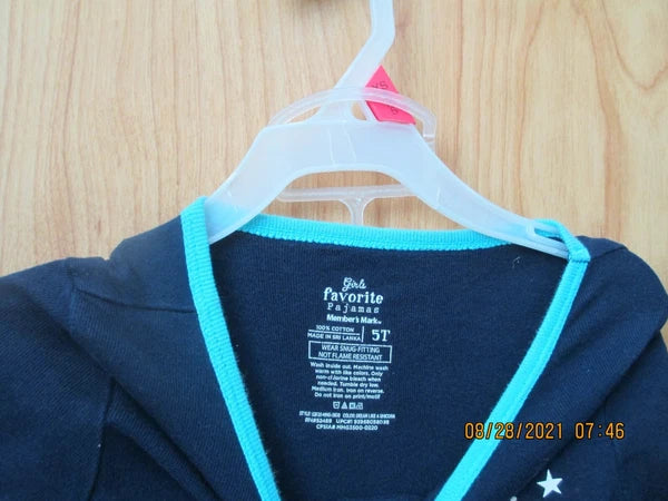 GIRLS MEMBERS MARK PAJAMA SET UNICORN SIZE 5T