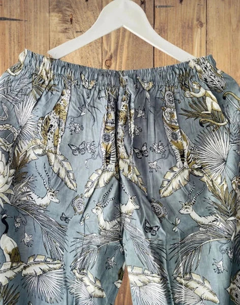 Indian 100%Cotton Monkey Print PJ Set Bridesmaid Pajama Set Women Nightwear Suit