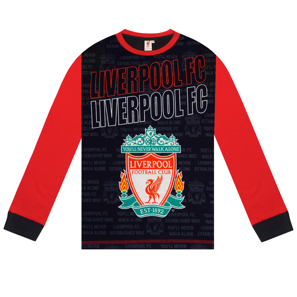 Liverpool FC Boys Pyjamas Long Sublimation Kids OFFICIAL Football Gift