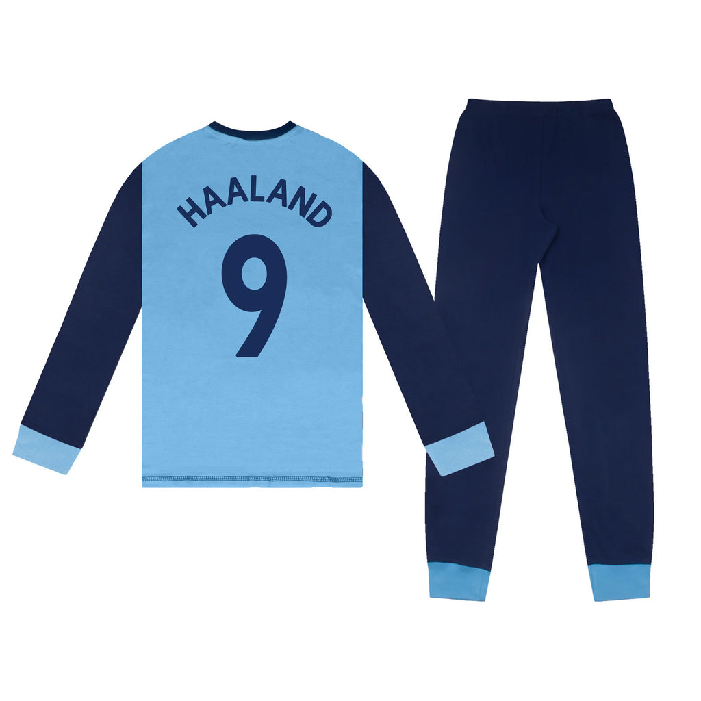 Manchester City Boys Pyjamas Long Sublimation Kids OFFICIAL Football Gift