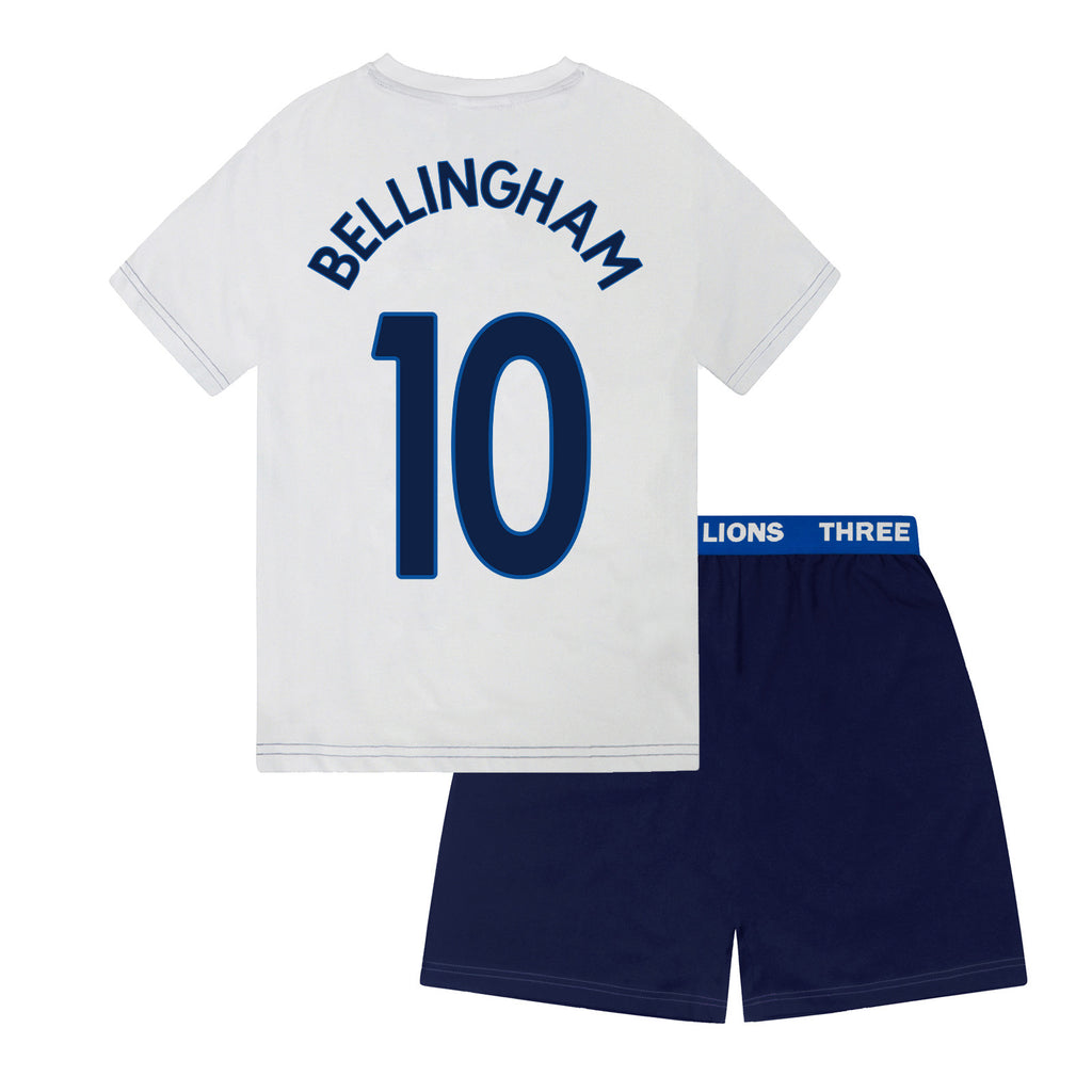England Boys Pyjamas Short Three Lions Kids OFFICIAL Football Gift