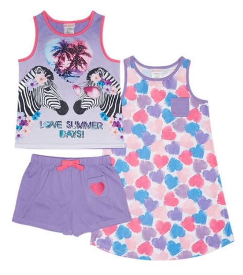St. Eve Girls' 3-piece Sleep Pajama Set