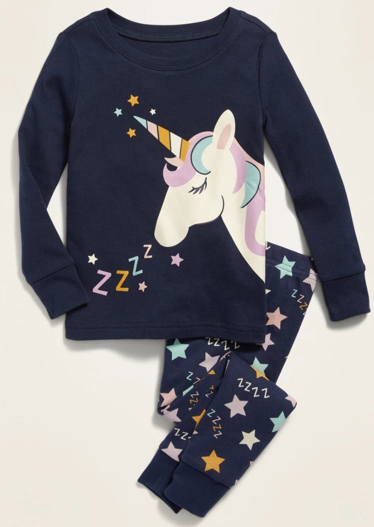 OLD NAVY TODDLER GIRL UNICORN PAJAMA SET. NEW WITH TAG.