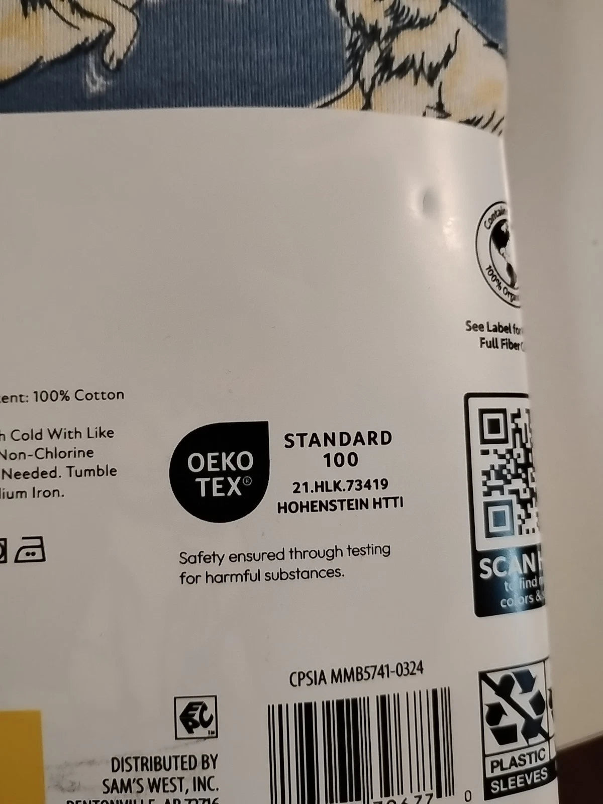 Member's Mark Toddler & Boys 4-Piece Organic Cotton Pajama Set Size 5