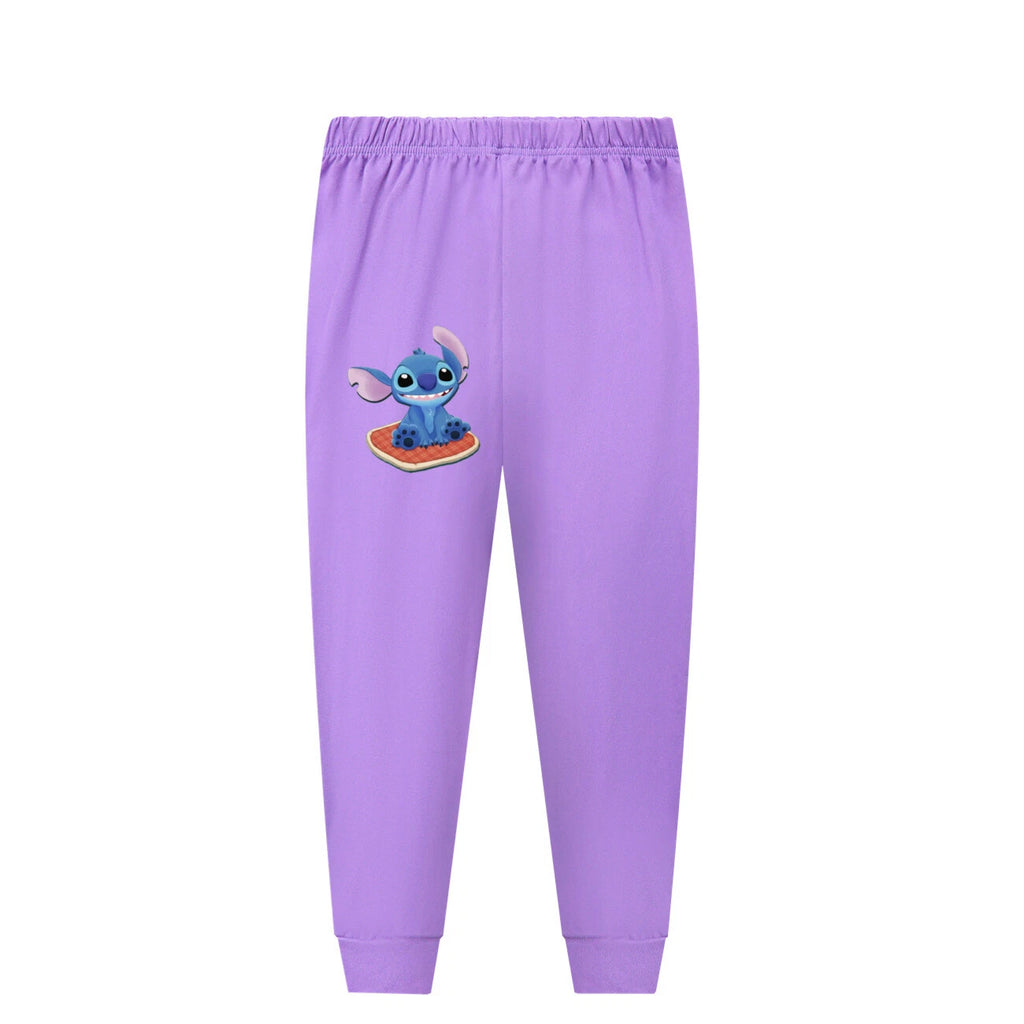 Children's boys and girls Lilo embroidered angel top pants set pajamas Pjs