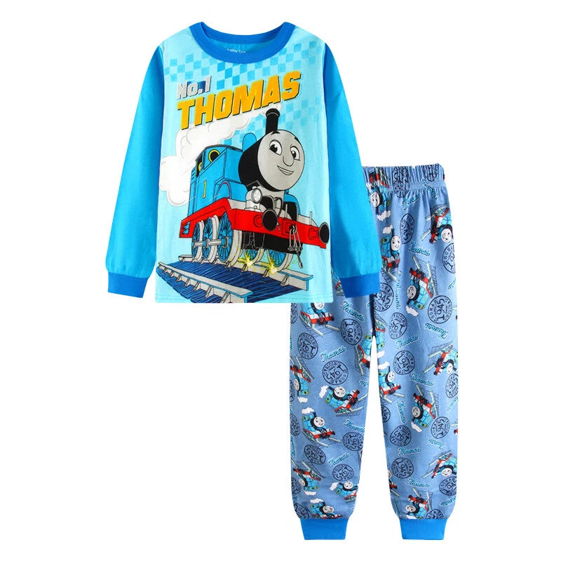 NEW Disney Cartoon Boys Print Long Sleeve 2-Piece Set Pajama