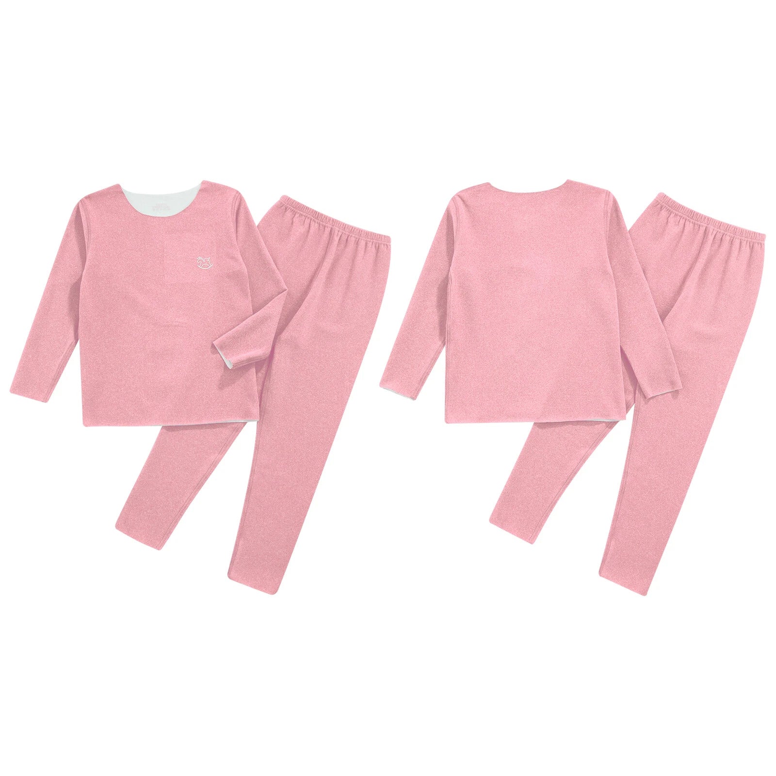 Kids Boys Girls Top With Trousers Cold Weather Loungewear Warm Homewear Pyjama