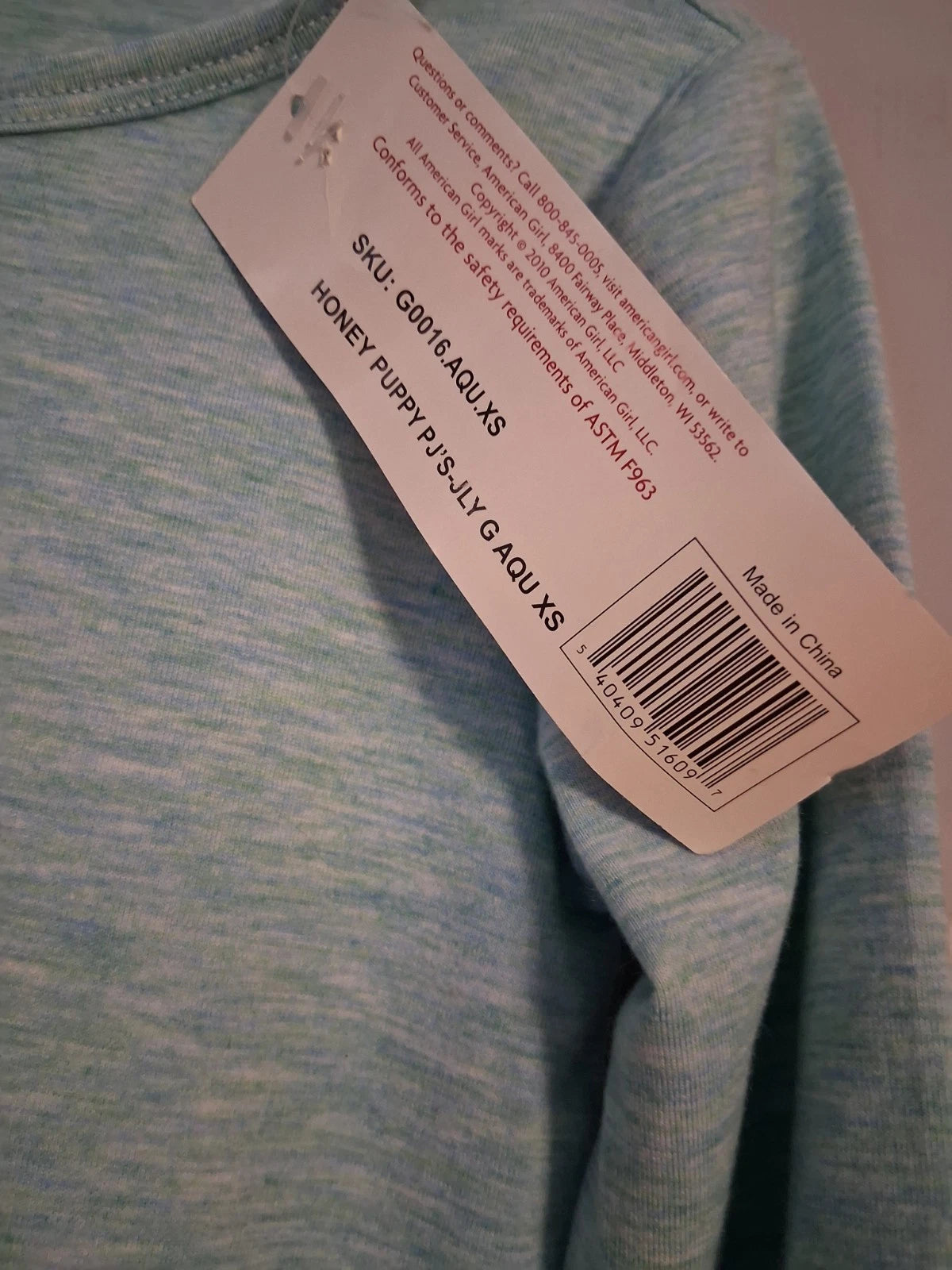 NWT American Girl HONEY PUPPY Pajama Set Child Size XS