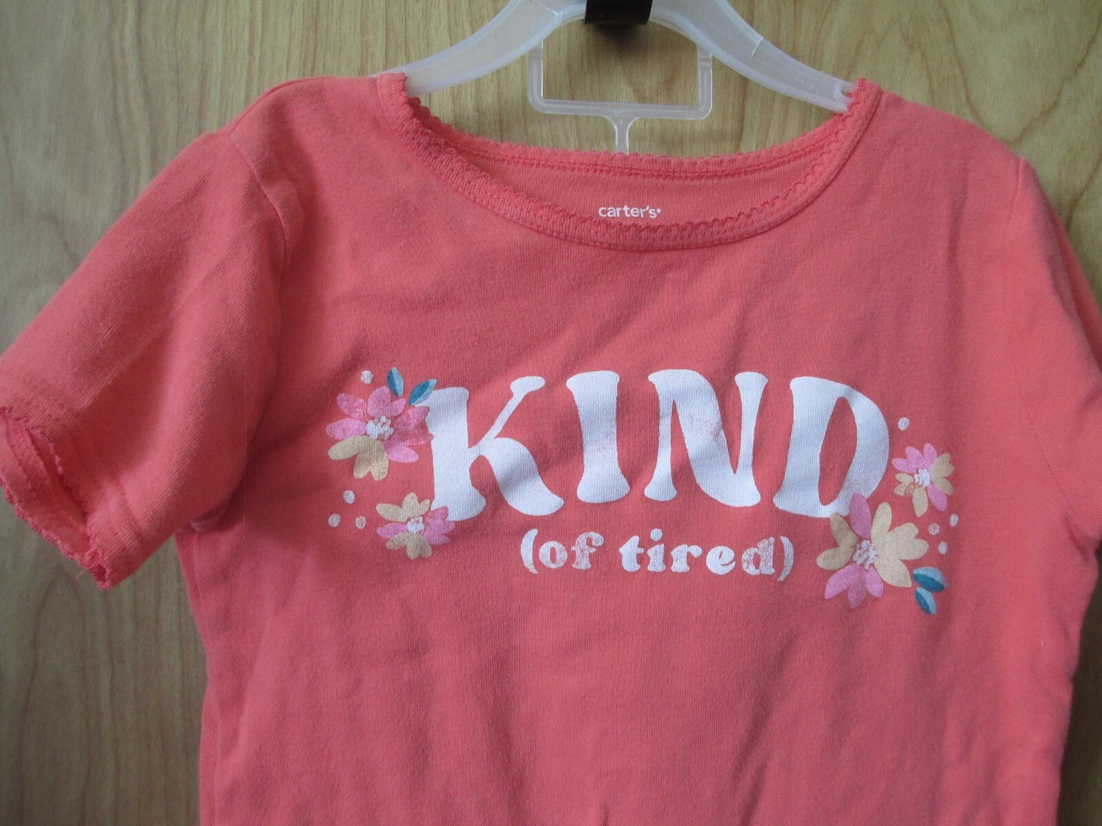 GIRLS 2 PIECE PAJAMAS SET SIZE 10 BY CARTER'S CORAL WITH POLKA DOTS