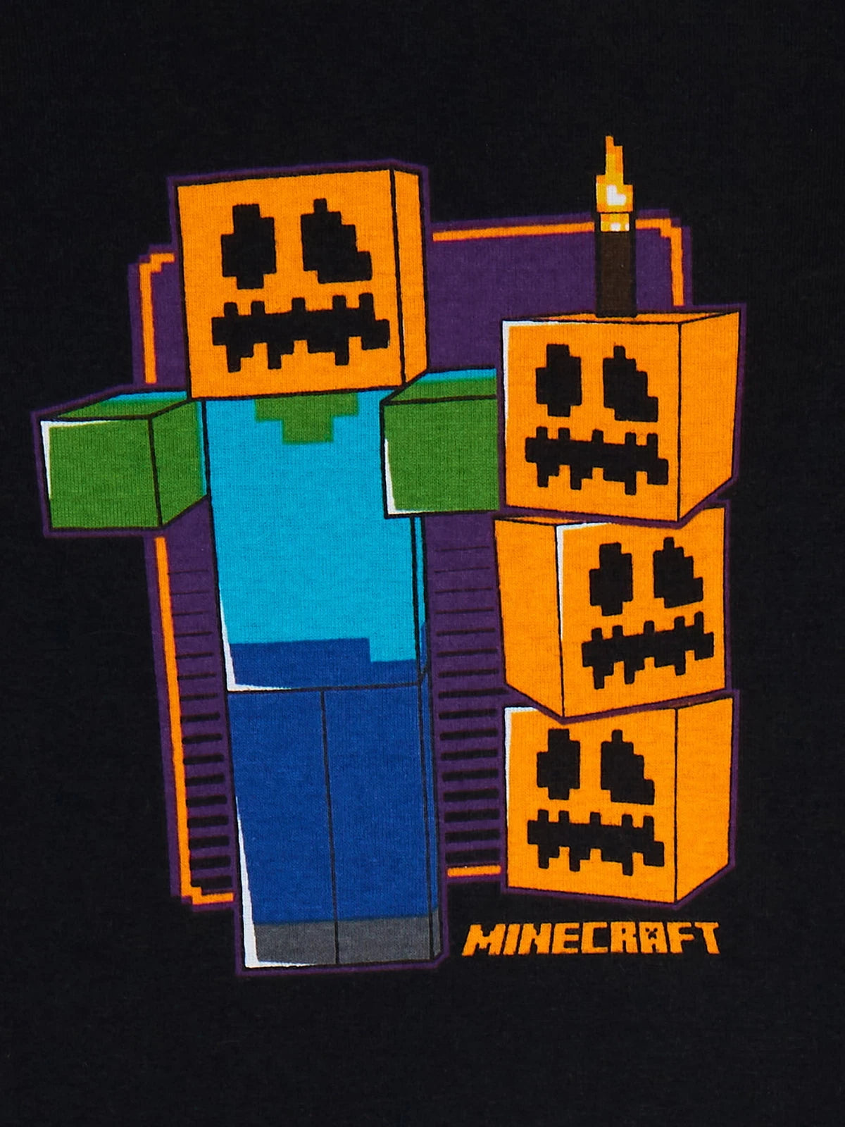Boys Minecraft Halloween Pajamas Set Shirt Pants 4 6 8 10 NWT Creeper Pumpkins