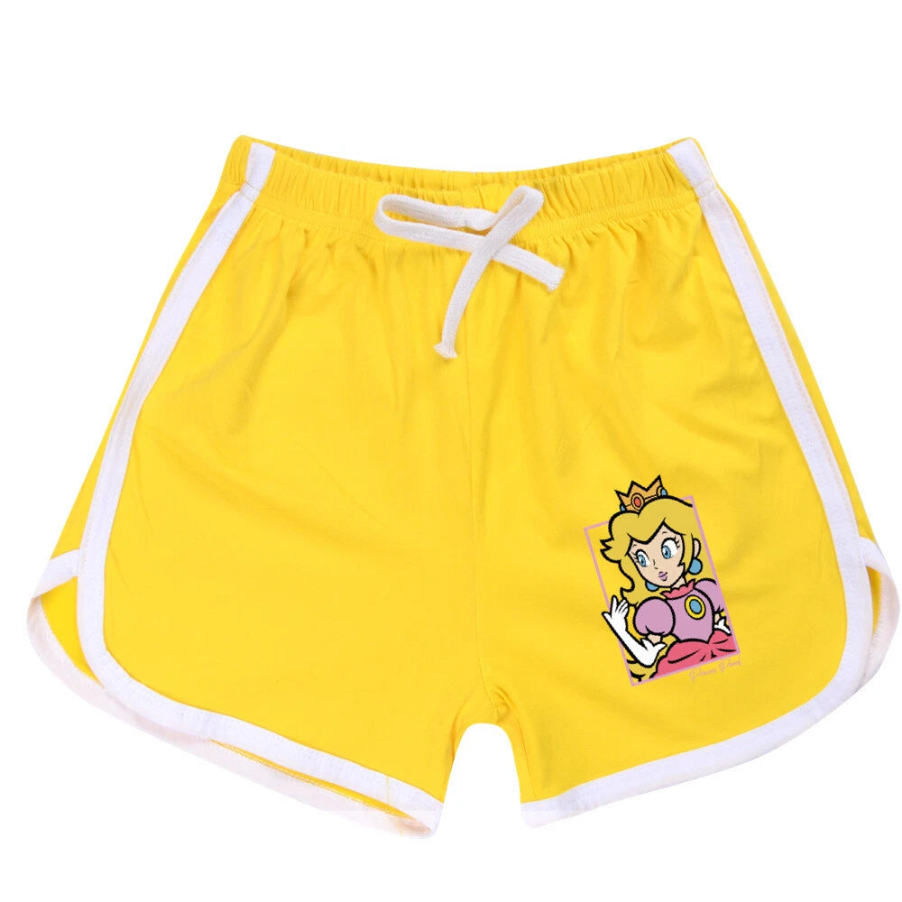 Princess Peach Kids Shorts T-shirt Set Loungewear Tracksuit Gift pajamas T-shirt