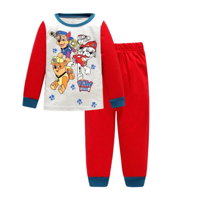 NEW Disney Cartoon Boys Print Long Sleeve 2-Piece Set Pajama