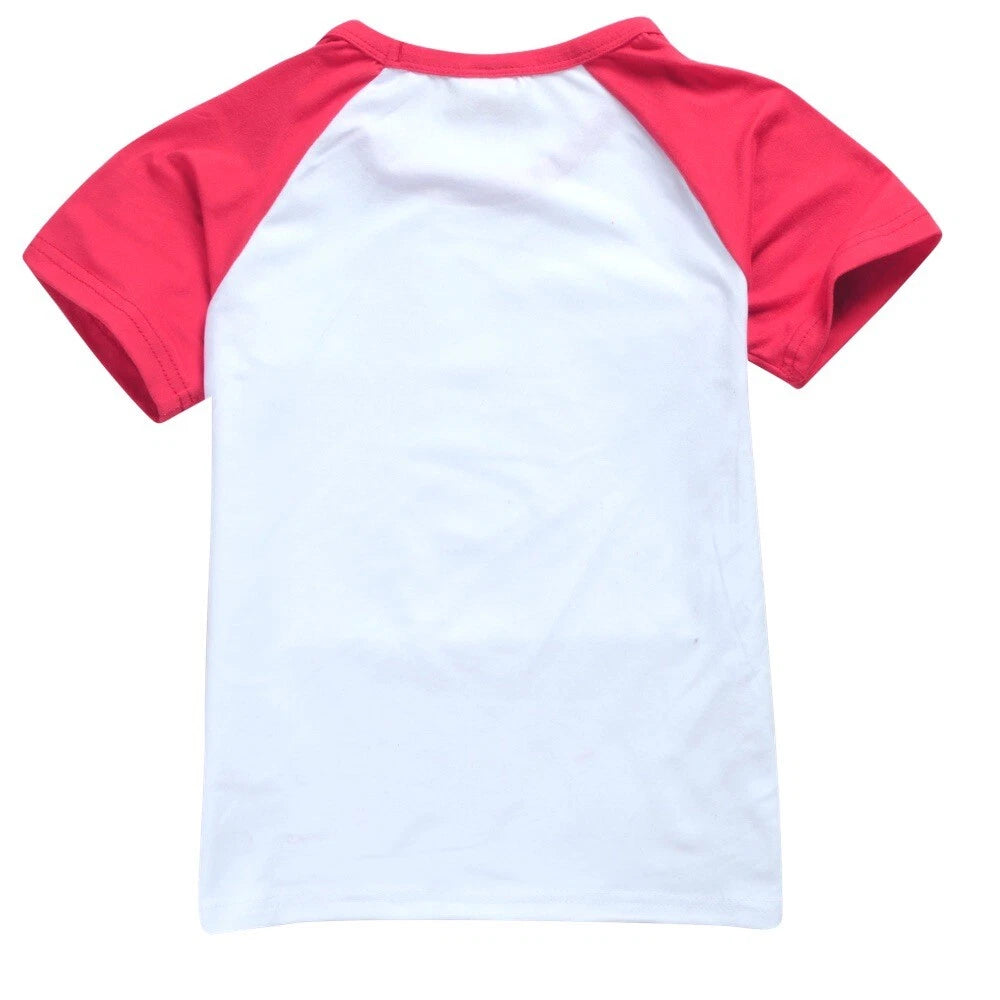 Princess Peach Kids Shorts T-shirt Set Loungewear Tracksuit Gift pajamas T-shirt