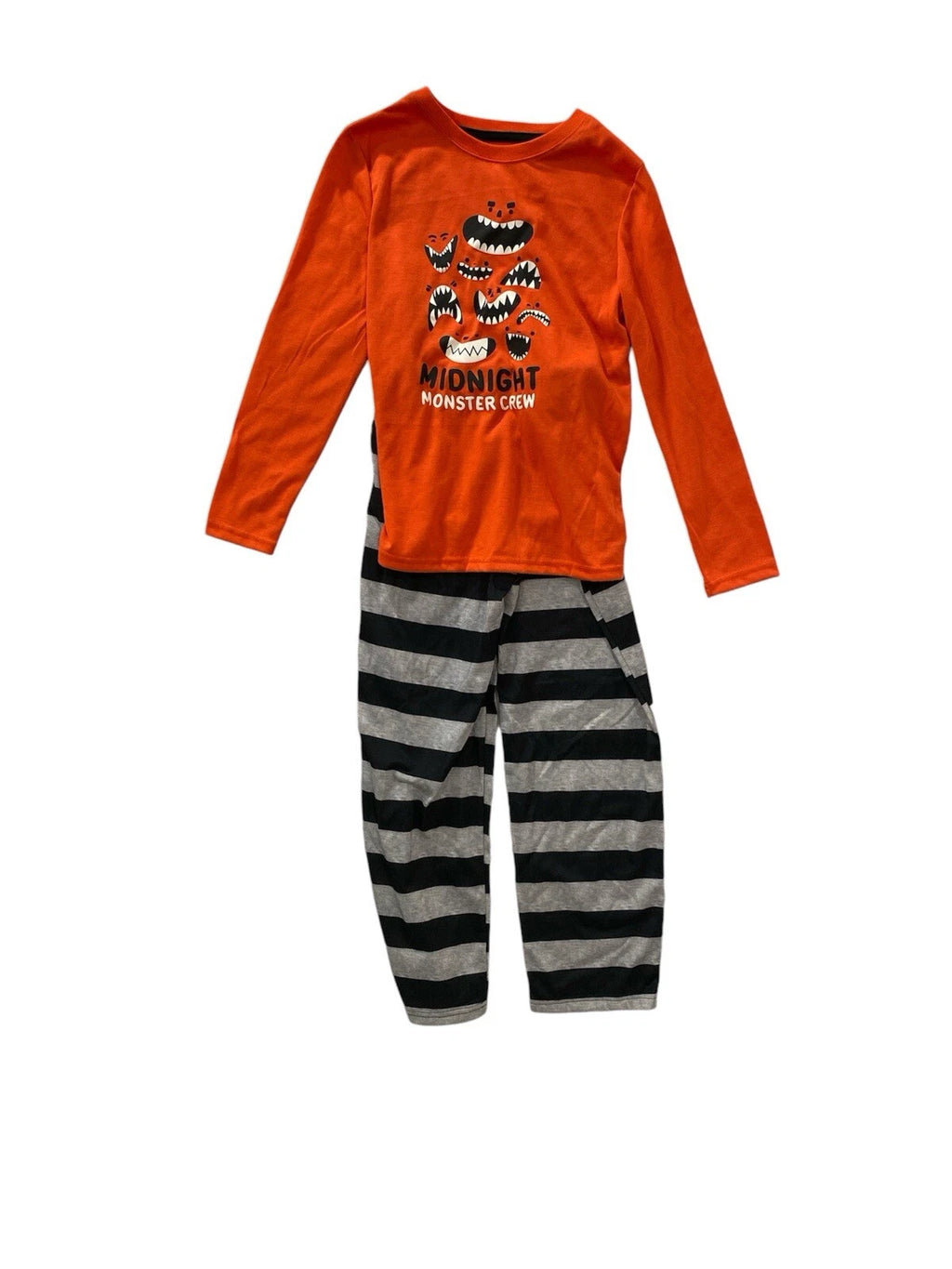 Cat & Jack Kids Halloween Pajamas Midnight Monster Crew Orange Black S,M, L