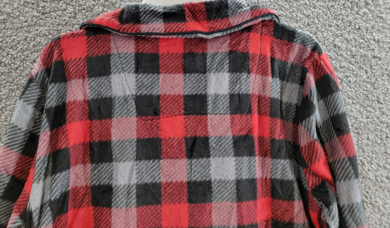 Max & Olivia Flannel Pajama Set Big Boys XL (16-18) Red Multi Plaid Button Front