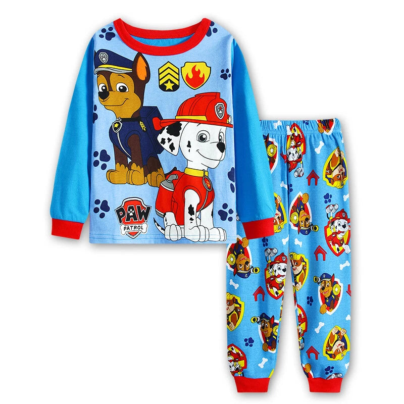 NEW Disney Cartoon Boys Print Long Sleeve 2-Piece Set Pajama