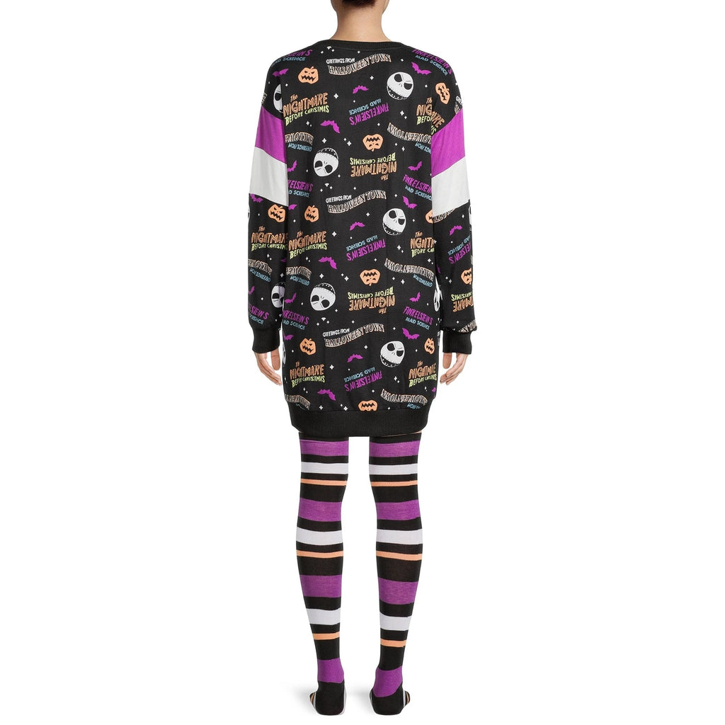 Disney Nightmare Before Christmas Women Sleep Shirt Pajama Sock Set M XL 2X PLUS