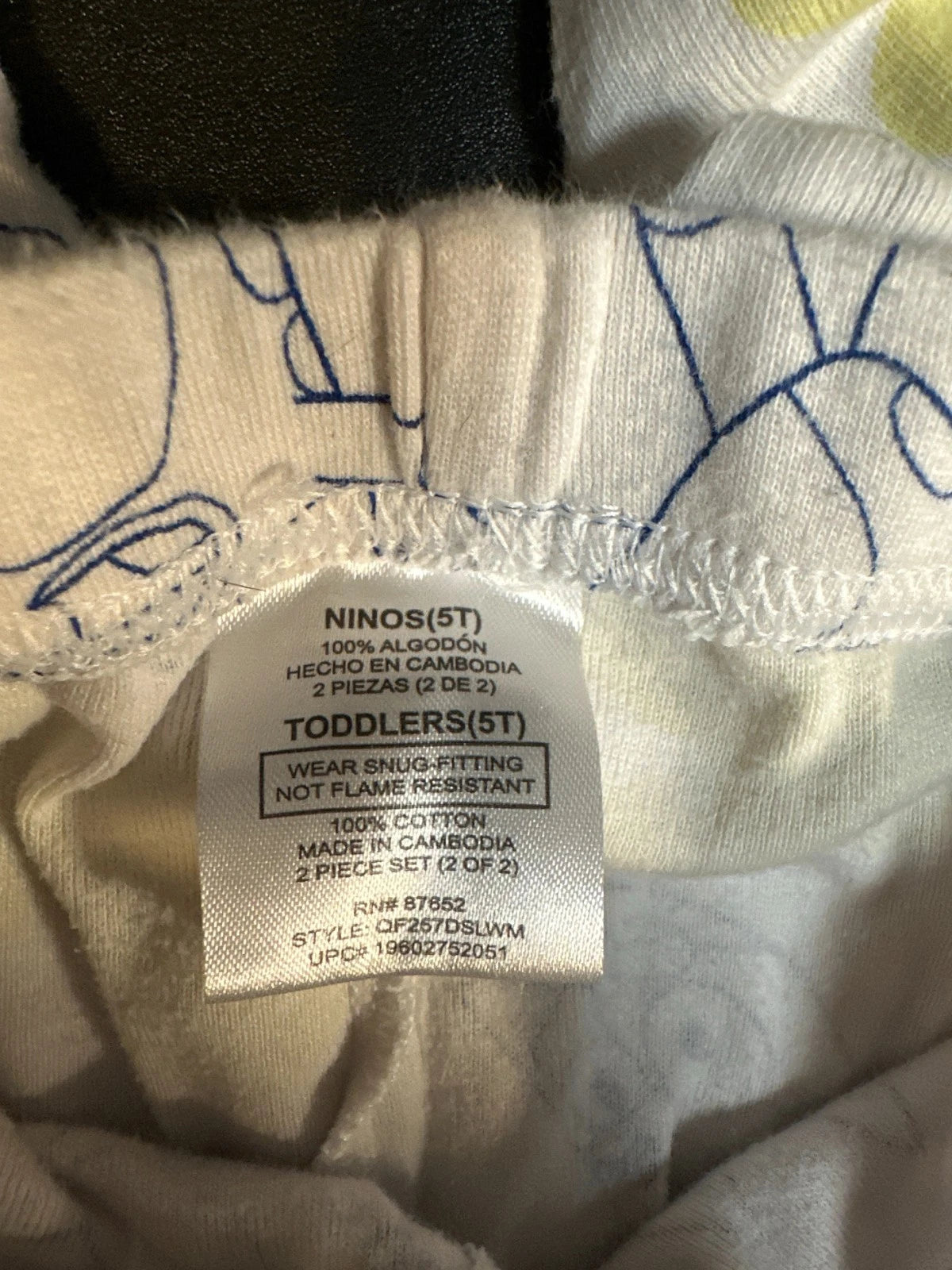 Bluey Toddler Pajamas Set 2pc Easter Size 5T Cotton Snug Fit Sleepwear