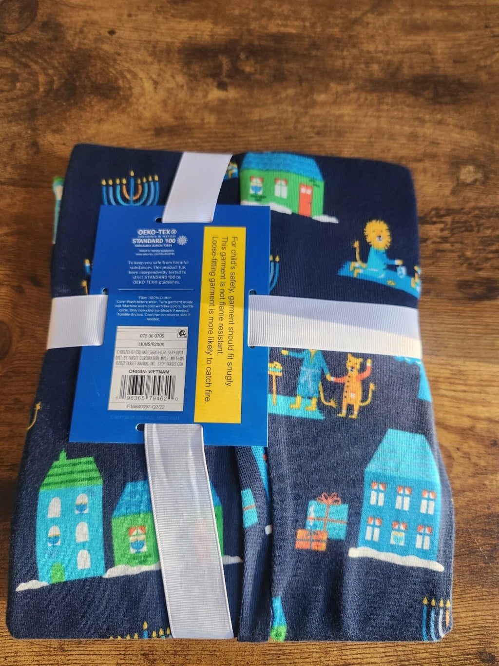 Hannukah Pajama Set - Pajamas for Kids - Lions - Size 8