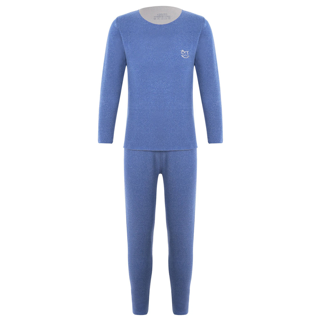 Kids Boys Girls Top With Trousers Cold Weather Loungewear Warm Homewear Pyjama