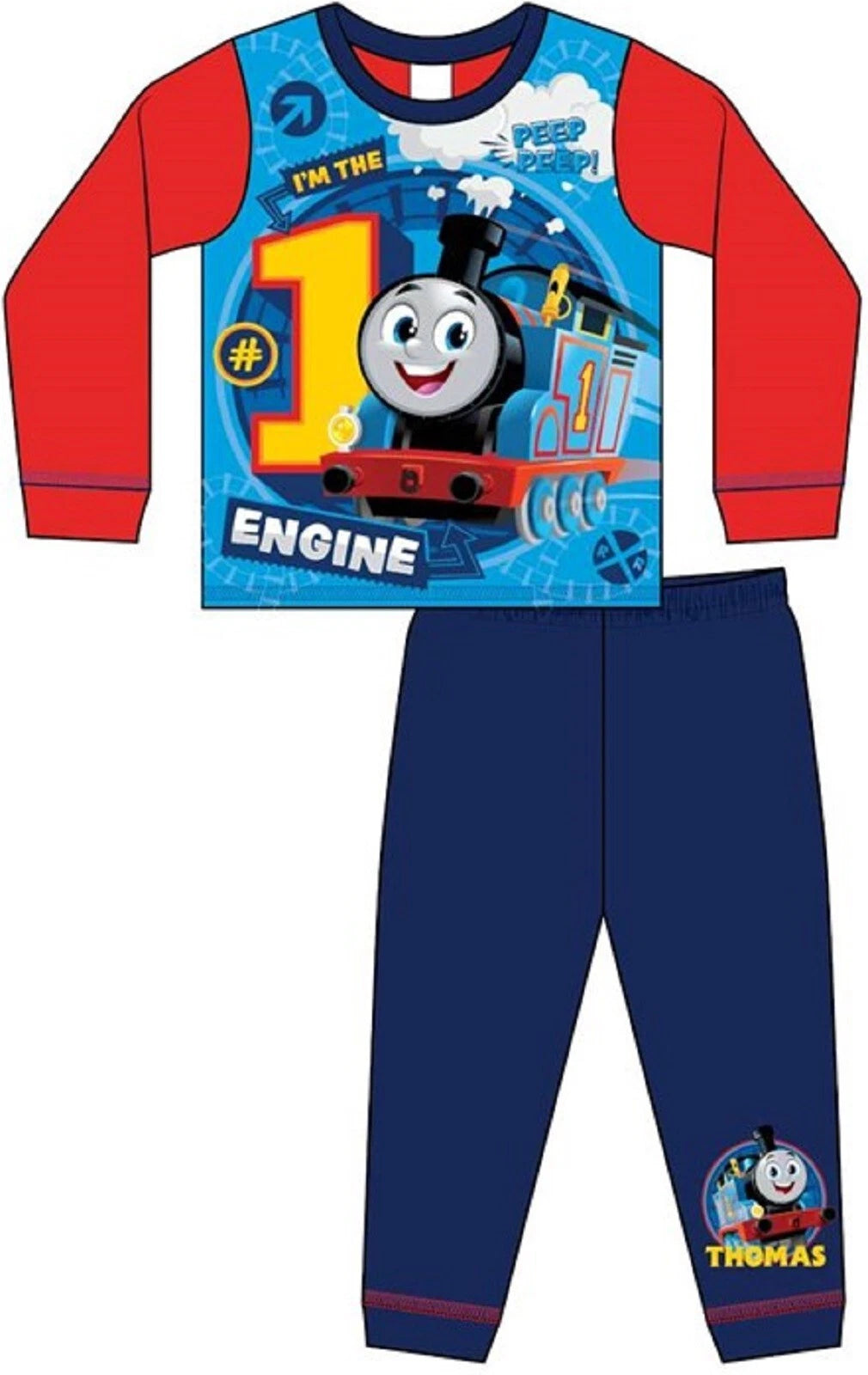THOMAS THE TANK ENGINE Pyjamas / Boy's THOMAS PJs Sizes 18 months-5 years