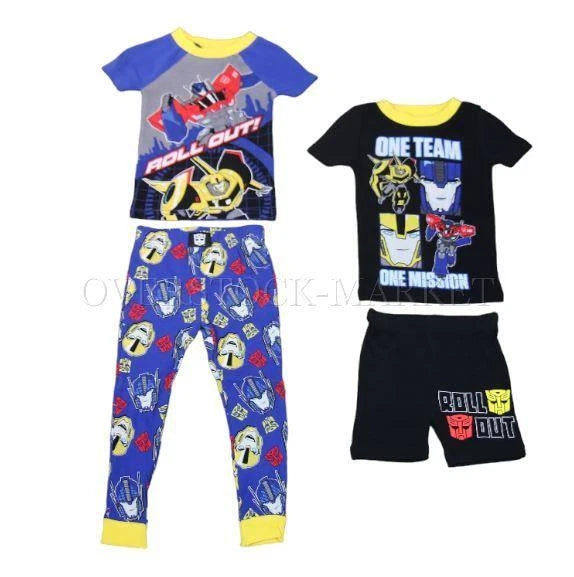 NEW! TODDLER BOY'S KOMAR KID'S 4 PIECE CHARACTER SLEEPWEAR SET! VARIETY SZ/CLRS
