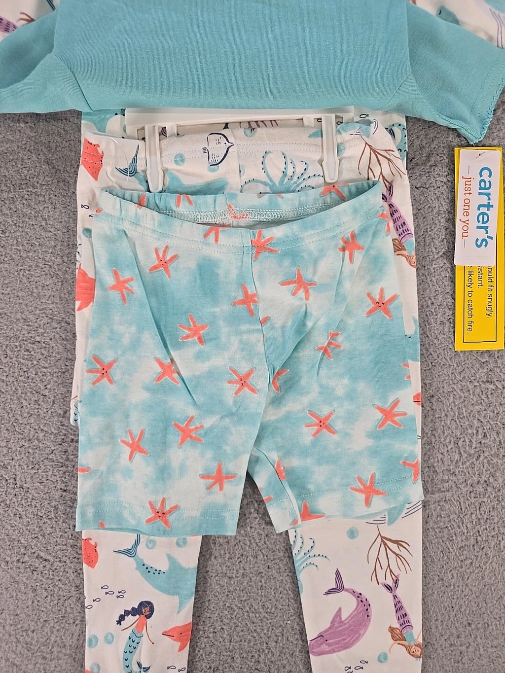 Carters 4 Piece Mermaid Pajama Set Girls 3T