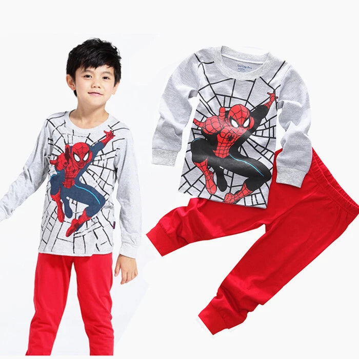 NEW Disney Cartoon Boys Print Long Sleeve 2-Piece Set Pajama