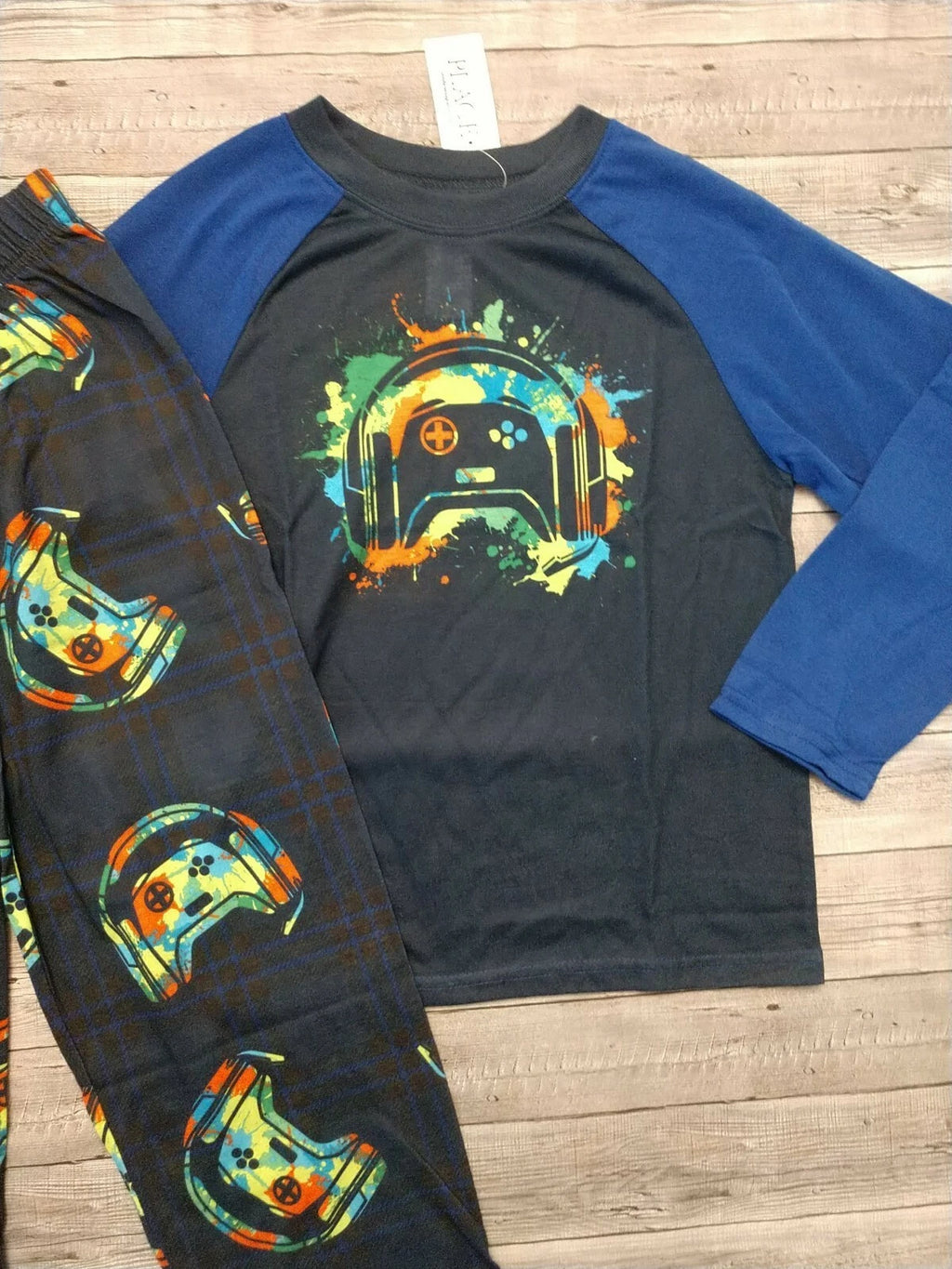New! Boy's The Children's Place Headphones Video Game Gamer Pajama Set S M L