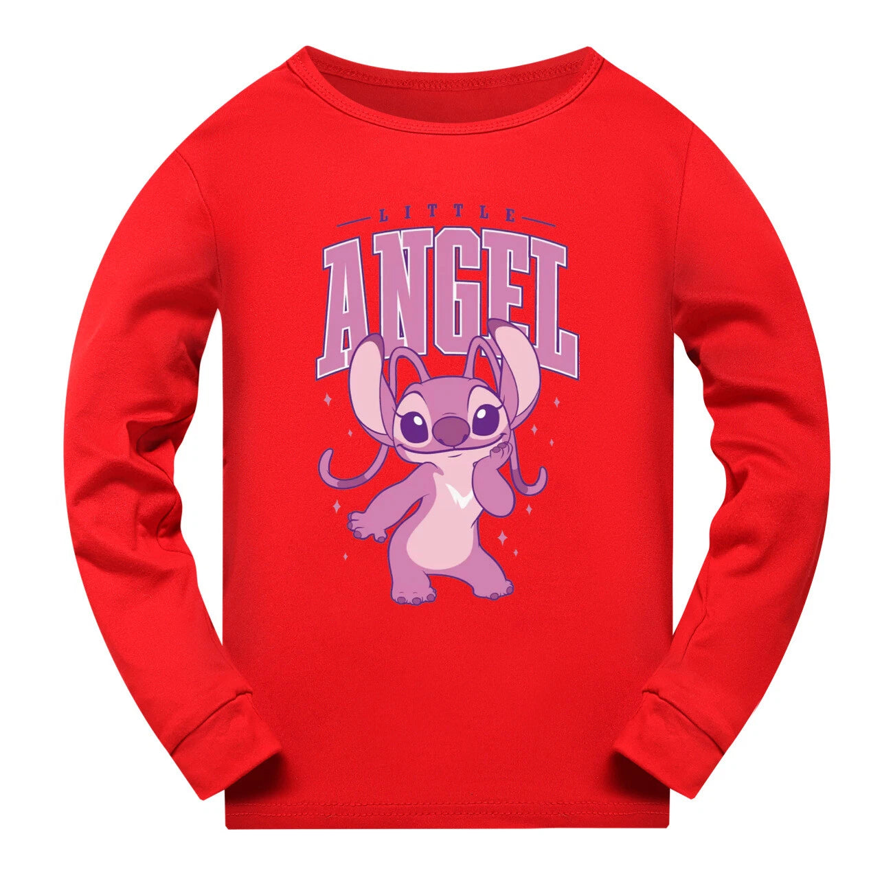 Children's boys and girls Lilo embroidered angel top pants set pajamas Pjs