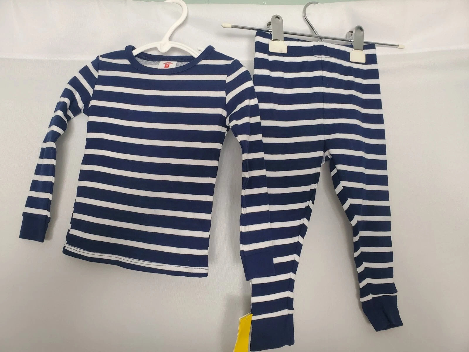 Matching Family Pajama Collection Blue White Striped Long Sleeve Set Kid 2T NWT.