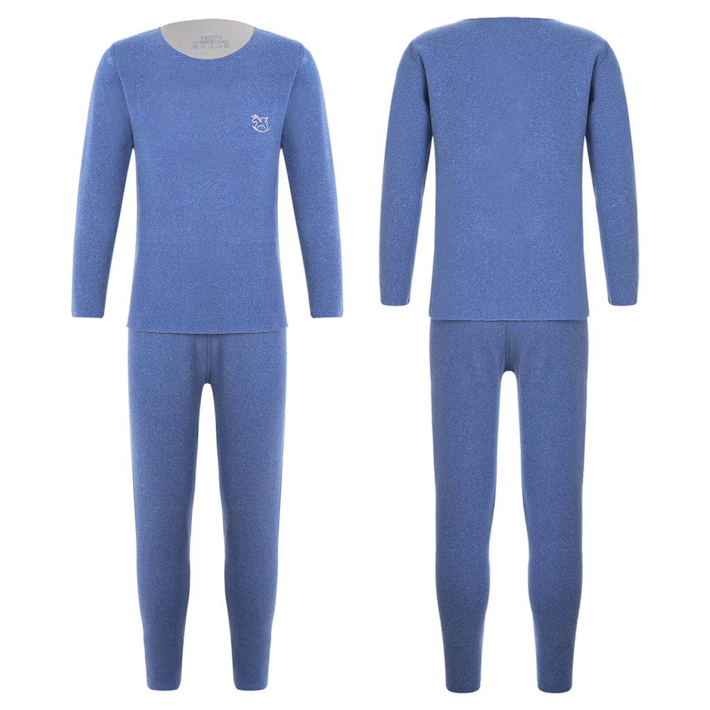 Kids Boys Girls Shirt And Pants Set Pyjama Top With Trousers Long Sleeve Warm