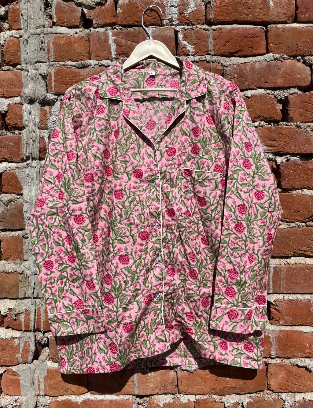 Indian Cotton Floral Print PJ Set Bridesmaid Pajama Set Women Nightwear Suits US