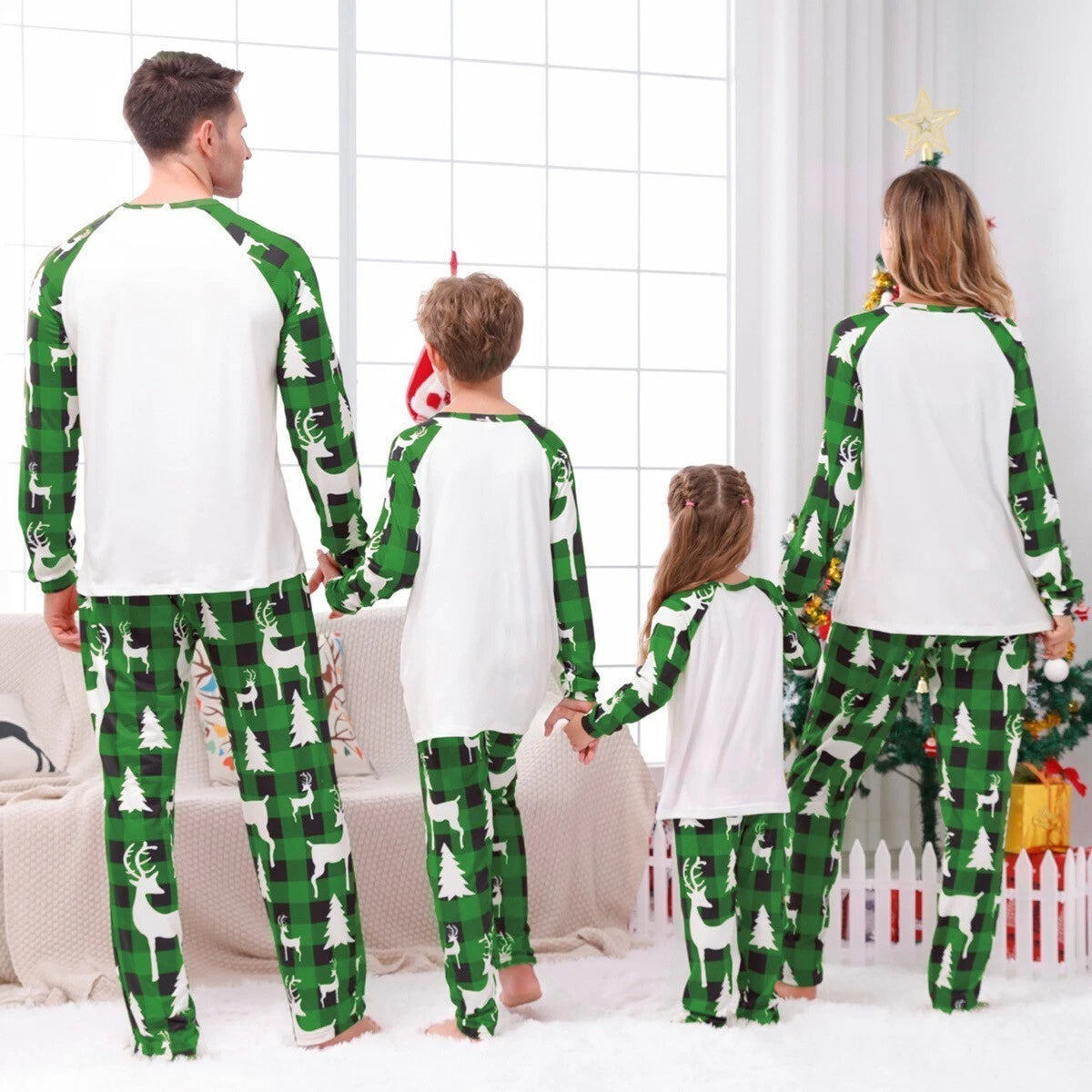 Christmas Family Matching Pyjamas Adults Kids Baby Xmas Tree Nightwear Sleepwear